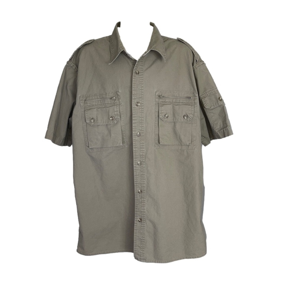 Cabela’s Safari Series button down khaki/green medium